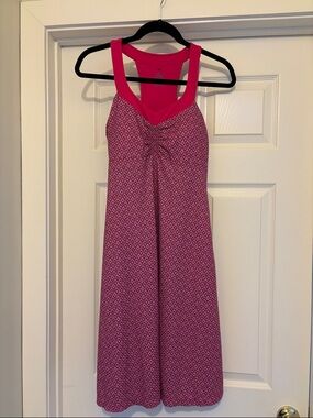 Prana Pink Patterned Midi Dress